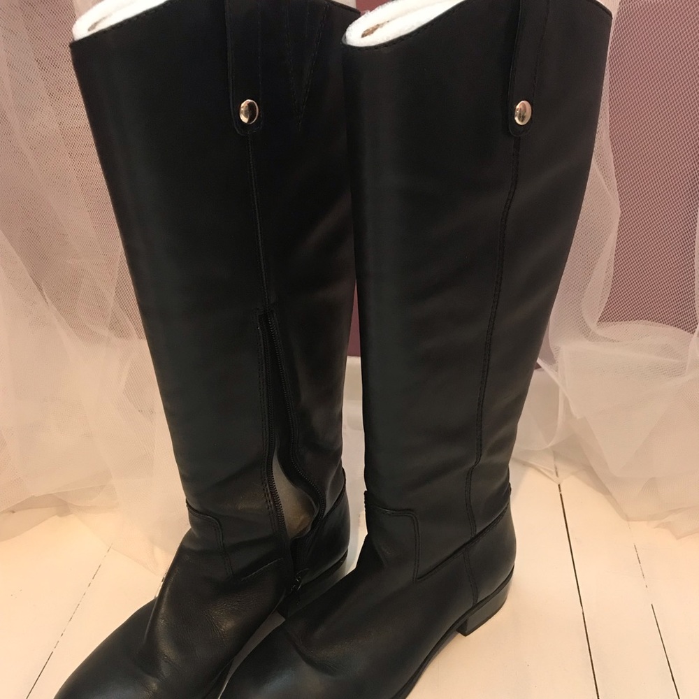 Black Leather Riding Boots